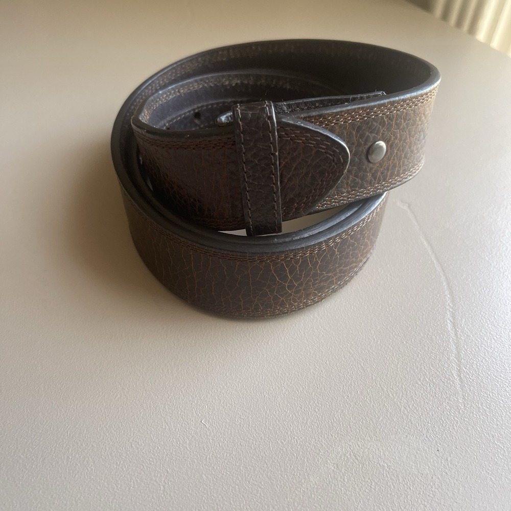 Ariat Men's Brown Handcrafted Full Grain Leather Belt (NO BUCKLE) Size 38